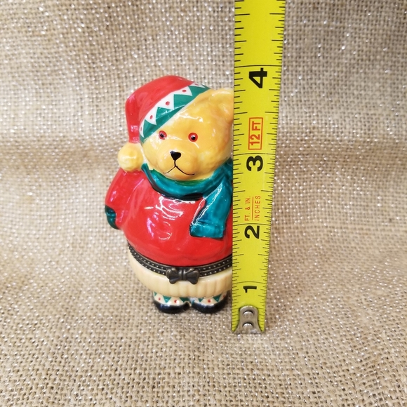 ✨️Vintage Christmas Bear Trinket Box - Picture 3 of 3